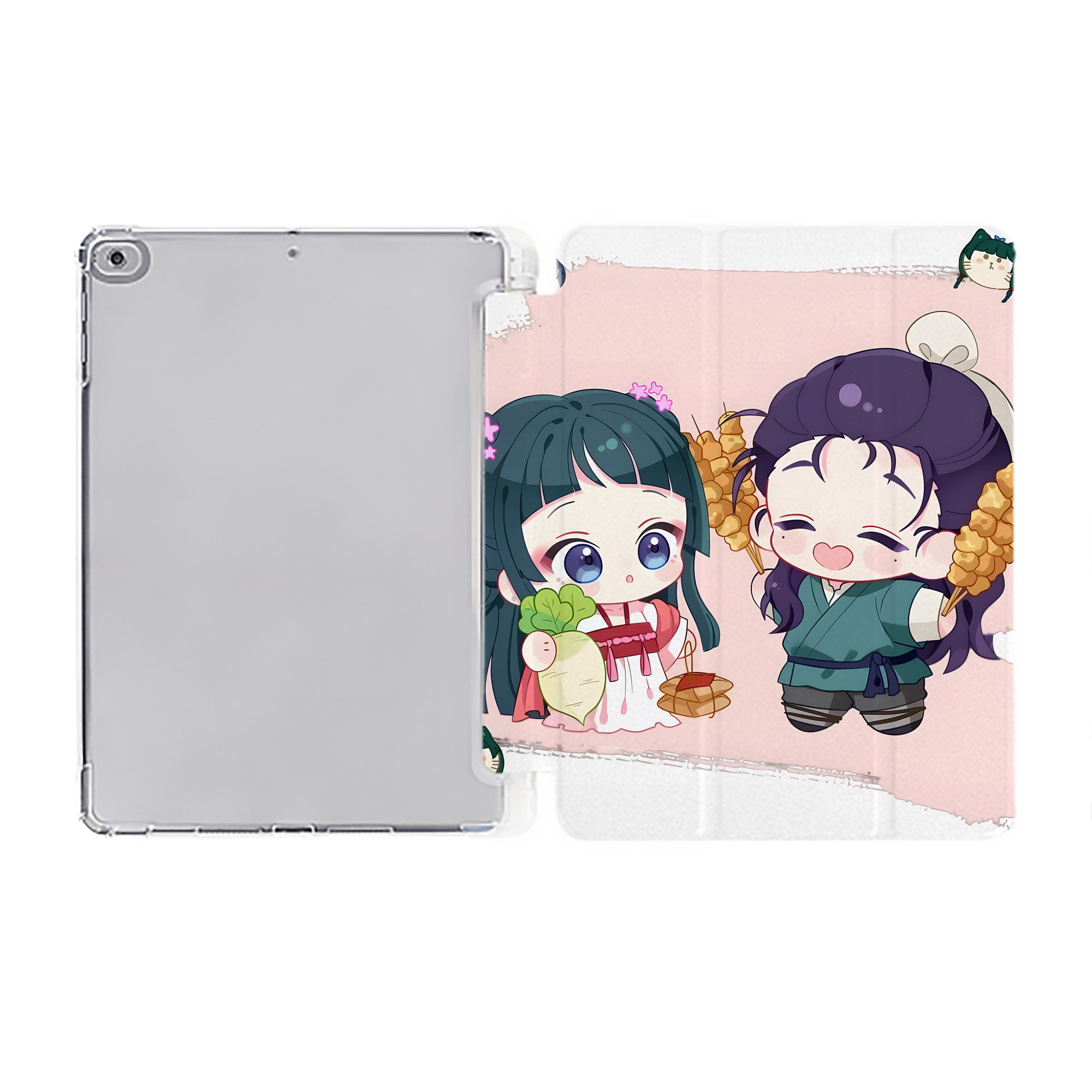 （画像用） 薬屋のひとりごと The Apothecary Diaries IPad ケース ペン収納付き 三つ折りスタンド PUレザー×シリコン 対応機種9.5/10.5/10.9インチ